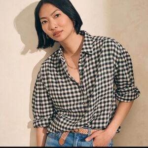 Faherty Olli Gingham Long Sleeve Top